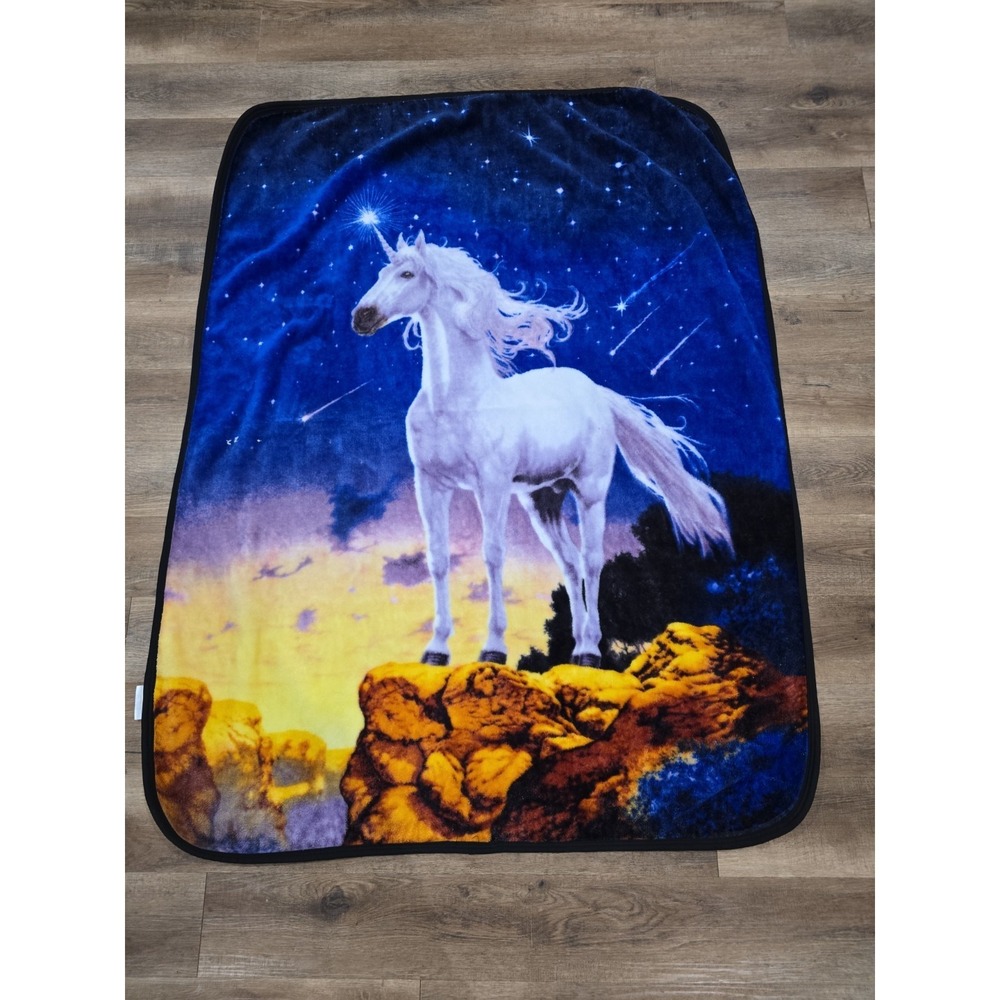 Majestic Wilderness Unicorn Throw Blanket